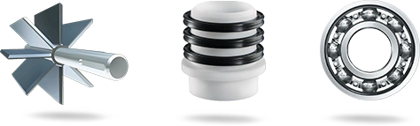 Shaft Seal, Rotor, Bearings