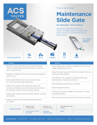 Spec Sheet Slidegates Ci Air