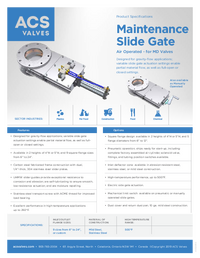 Spec Sheet Slidegates Md Air